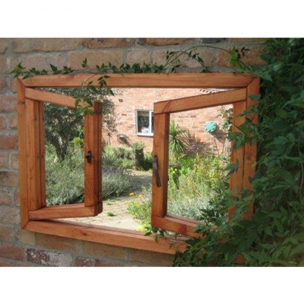 Double Opening Window Illusion Garden Mirror