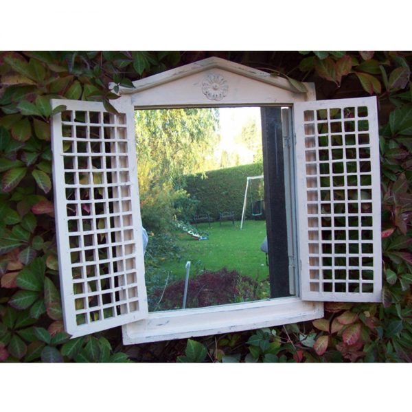 Roman Garden Mirror with Opening Shutters