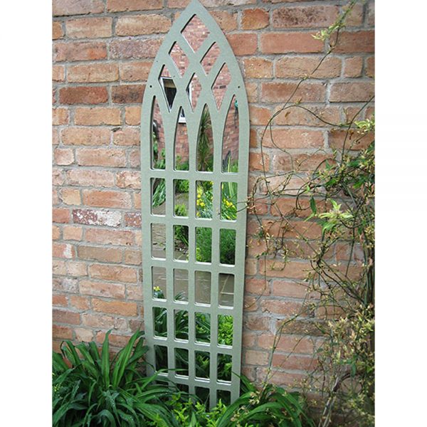 Tall Gothic Trellis Garden Mirror