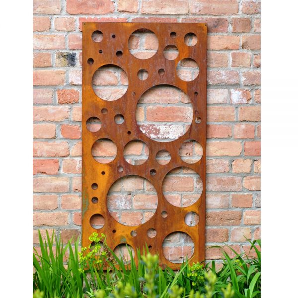 Rusty Bubble Decorative Garden Wall Panel