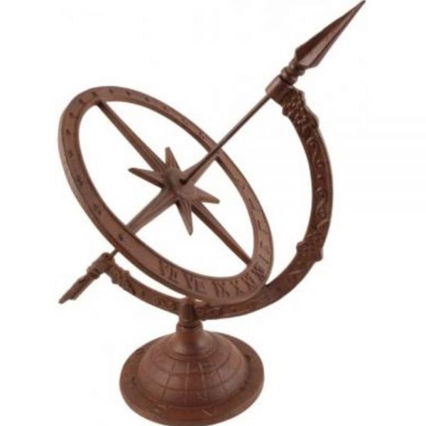 Small Cast Iron Sundial Garden Ornament