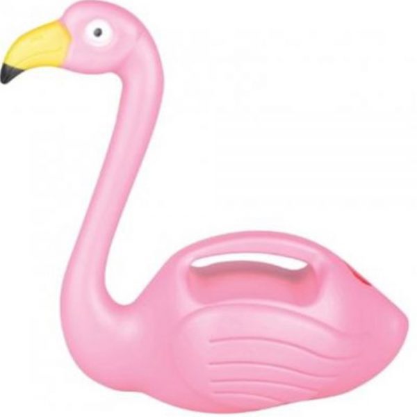 Plastic Pink Flamingo Watering Can