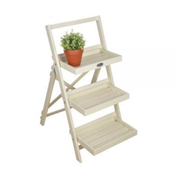 Stepped Plant Stand in Cream