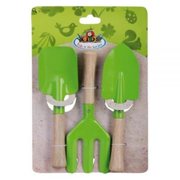 Children's Bright Green Garden Hand Tool Set