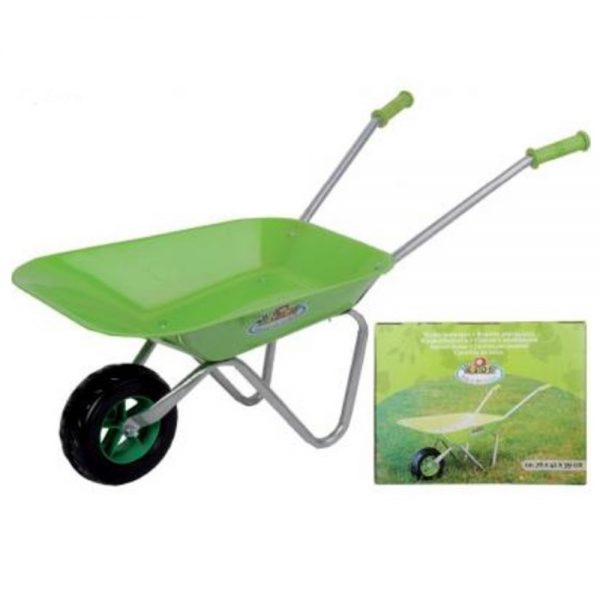 Children's Bright Green Wheelbarrow