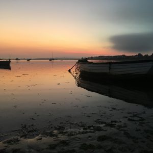 Outdoor Printed Art - Mudeford Quay Dorset at Sunset